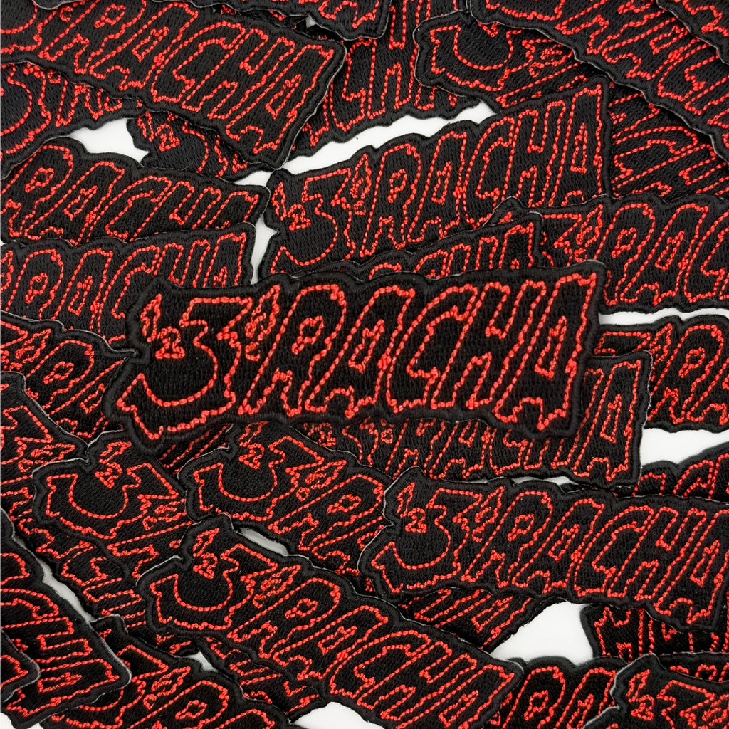 Red '3RACHA' logo on black background